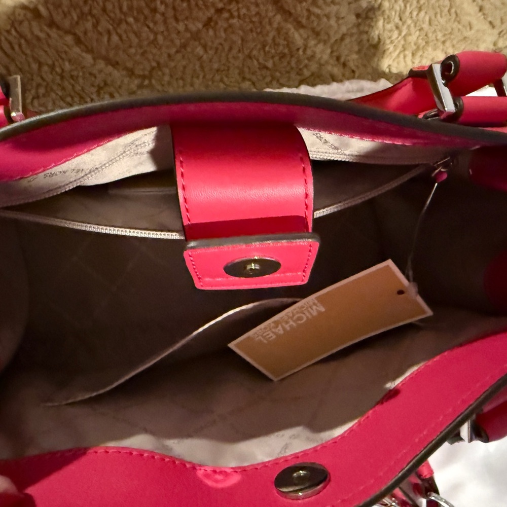 Michael Kors Fuchsia Satchel Shoulder Bag NWT - Picture 8 of 9